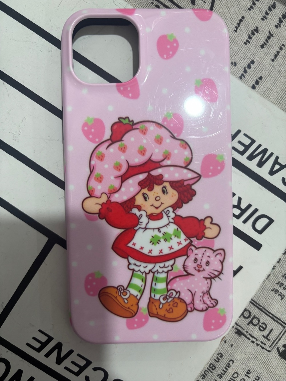 Strawberry Character Pink Phone Case
